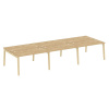 Onix Wood Рабочая станция OW.D.RS-6.3.7 Тиквуд Светлый/Дуб Светлый/Металл Белый 4140*1475*750