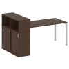 Metal System Quattro Стол письменный с шкафом-купе на П-образном м/к 40БП.РС-СШК-3.4 Т Венге Цаво/Ме