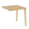 Onix Wood Стол-приставка OW.SPR-0.8 Тиквуд Светлый/Дуб Светлый/Металл Белый 780*800*750