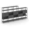 Shelf System Пятисекционный стеллаж пятиярусный с ящиками SN.STM-551 Антрацит/Металл Антрацит 3930*4