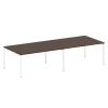 Metal System Quattro Переговорный стол (2 столешницы) на П-образном м/к 40БП.ПРГ-2.4 Венге Цаво/Мета