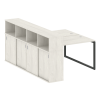 Metal System Quattro Рабочая станция с шкафом-купе на О-образном м/к 40БО.РС-СШК-4.2 Т Дуб Наварра/М