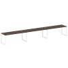 Metal System Quattro Рабочая станция на 3 места на О-образном м/к 40БО.СМ-3.5 Венге Цаво/Металл Белы