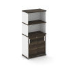 Concept Шкаф-купе опорный/приставной с надставкой выс. CN.SOPK-003 W Дуб Мали/Белый Бриллиант/Металл