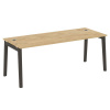 Onix Wood Direct Стол руководителя OW.SRR-6.8 Тиквуд Светлый/Дуб Темный/Металл Антрацит 1980*800*750