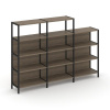 Shelf System Трехсекционный стеллаж четырех/трехярусный SN.STM-432 Вяз Благородный/Металл Черный 237