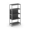 Shelf System Односекционный стеллаж четырехярусный SN.STM-411 Антрацит/Металл Серый 810*400*1613