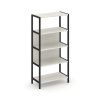 Shelf System Односекционный стеллаж четырехярусный SN.STM-411 Дуб Наварра/Металл Черный 810*400*1613
