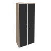 Onix Шкаф высокий широкий O.ST-1.10 R black Дуб Аризона/Стекло Black 800*420*1977