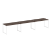 Metal System Quattro Рабочая станция на 3 места на О-образном м/к 40БО.СМ-3.3 Венге Цаво/Металл Белы