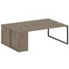 Metal System Quattro Рабочая станция с шкафом-купе на О-образном м/к 40БО.РС-СШК-1.5 Т Вяз Благородн