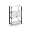 Shelf System Односекционный стеллаж трехярусный с ящиками SN.STM-312 Белый/Дуб Наварра/Металл Антрац