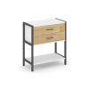 Shelf System Односекционный стеллаж двухярусный с ящиками SN.STM-212 Белый/Тиквуд Светлый/Металл Ант