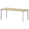 Стол на металлокаркасе НТМП.П-160 Баттл Рок/Белый 1600x730x750 Аргентум-МП