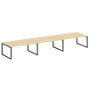 Metal System Quattro Переговорный стол (3 столешницы) на О-оразном м/к 50БО.ПРГ-3.5 Акация Лорка/Мет