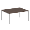 Metal System Quattro Переговорный стол (1 столешница) на П-образном м/к 40БП.ПРГ-1.4 Венге Цаво/Мета