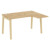Onix Wood Стол эргономичный правый OW.SA-3 (R) Тиквуд Светлый/Дуб Светлый/Металл Белый 1380*1180*750
