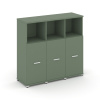 Concept Шкаф 3 узкие секции, 3 ниши CN.STU-333 W Кобо/Металл Белый 1252*420*1186