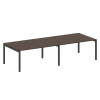 Metal System Quattro Переговорный стол (3 столешницы) на П-оразном м/к 50БП.ПРГ-3.4 Венге Цаво/Метал
