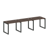 Metal System Quattro Рабочая станция на 3 места на О-образном м/к 50БО.СМ-3.1 Венге Цаво/Металл Антр