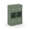 Concept Шкаф 2 узкие секции, 3 ниши CN.STU-325 W Кобо/Металл Белый 836*420*1186