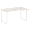 Metal System Quattro Стол криволинейный правый на О-образном м/к 40БО.СА-2 (R) Дуб Наварра/Металл Бе