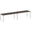 Metal System Quattro Рабочая станция на 2 места на П-образном м/к 40БП.СМ-2.5 Венге Цаво/Металл Серы