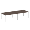 Metal System Quattro Переговорный стол (2 столешницы) на П-образном м/к 40БП.ПРГ-2.4 Венге Цаво/Мета
