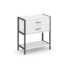 Shelf System Односекционный стеллаж двухярусный с ящиками SN.STM-212 Белый/Металл Антрацит 810*400*8