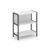 Shelf System Односекционный стеллаж двухярусный SN.STM-211 Белый/Металл Антрацит 810*400*879