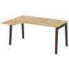 Onix Wood Стол эргономичный левый OW.SA-4 (L) Тиквуд Светлый/Дуб Темный/Металл Антрацит 1580*1180*75