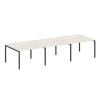 Metal System Quattro Переговорный стол (3 столешницы) на П-оразном м/к 40БП.ПРГ-3.2 Дуб Наварра/Мета