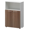 Шкаф средний с нишей СМШ38.28F(Б) Темный шимо/Белый 792x362x1190 Кортез