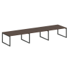Metal System Quattro Переговорный стол (3 столешницы) на О-оразном м/к 50БО.ПРГ-3.4 Венге Цаво/Метал
