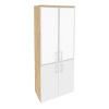 Onix Шкаф высокий широкий O.ST-1.2 R white Тиквуд Светлый/Белый Бриллиант/Стекло White 800*420*1977
