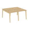 Onix Wood Рабочая станция OW.D.RS-4.0.7 Тиквуд Светлый/Дуб Светлый/Металл Белый 1560*1475*750