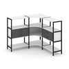 Shelf System Трехсекционный угловой стеллаж трехярусный с ящиками SN.STMU-331 Белый/Антрацит/Металл
