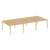 Onix Wood Рабочая станция OW.D.RS-6.2.8 Тиквуд Светлый/Дуб Светлый/Металл Белый 3540*1635*750