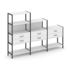 Shelf System Трехсекционный стеллаж четырех/трех/двухярусный с ящиками SN.STM-431 Белый/Металл Антра