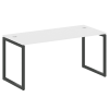 Metal System Quattro Стол письменный на О-образном м/к 40БО.СП-4 Белый/Металл Антрацит 1600*720*750