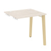 Onix Wood Стол-приставка OW.SPR-0.7 Денвер Светлый/Дуб Светлый/Металл Белый 780*720*750
