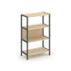 Shelf System Односекционный стеллаж трехярусный SN.STM-311 Акация Лорка/Металл Антрацит 810*400*1246