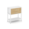 Shelf System Односекционный стеллаж двухярусный с ящиками SN.STM-212 Белый/Тиквуд Светлый/Металл Бел
