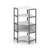 Shelf System Односекционный угловой стеллаж четырехярусный SN.STMU-411 Белый/Металл Антрацит 810*810