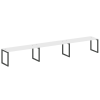 Metal System Quattro Рабочая станция на 3 места на О-образном м/к 50БО.СМ-3.5 Белый/Металл Антрацит
