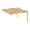 Onix Wood Стол-приставка двойной OW.D.SPR-3.7 Тиквуд Светлый/Дуб Светлый/Металл Белый 1380*1475*750