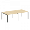 Metal System Quattro Переговорный стол (2 столешницы) на П-образном м/к 40БП.ПРГ-2.2 Дуб Наварра/Мет