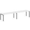 Metal System Quattro Рабочая станция на 2 места на П-образном м/к 40БП.СМ-2.5 Белый/Металл Антрацит