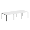 Metal System Quattro Переговорный стол (3 столешницы) на П-оразном м/к 40БП.ПРГ-3.1 Белый/Металл Ант