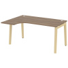 Onix Wood Стол эргономичный левый OW.SA-4 (L) Дуб Аризона/Дуб Светлый/Металл Белый 1580*1180*750 (80